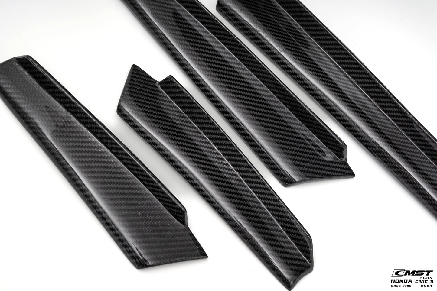 CMST Tuning Carbon Fiber Front Bumper Canards for Honda Civic 11th Gen Sedan