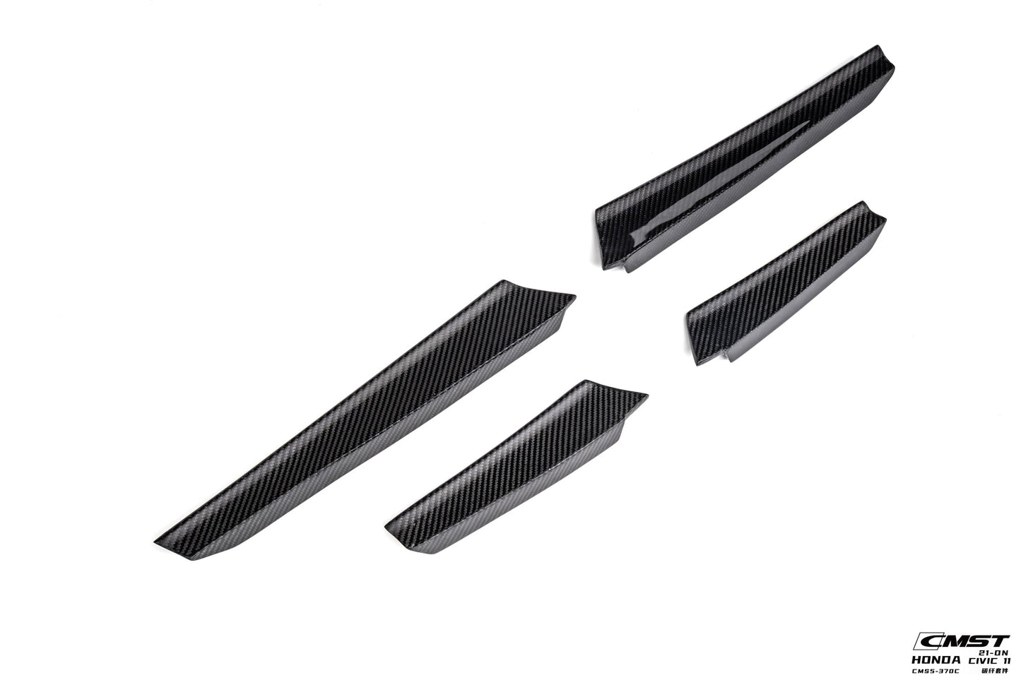 CMST Tuning Carbon Fiber Front Bumper Canards for Honda Civic 11th Gen Sedan