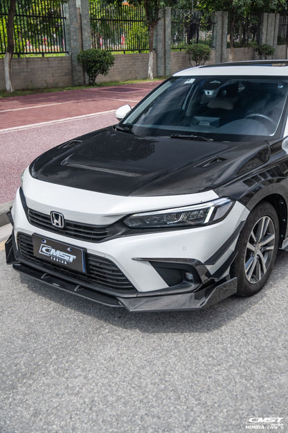 CMST Tuning Carbon Fiber Front Bumper Canards for Honda Civic 11th Gen Sedan
