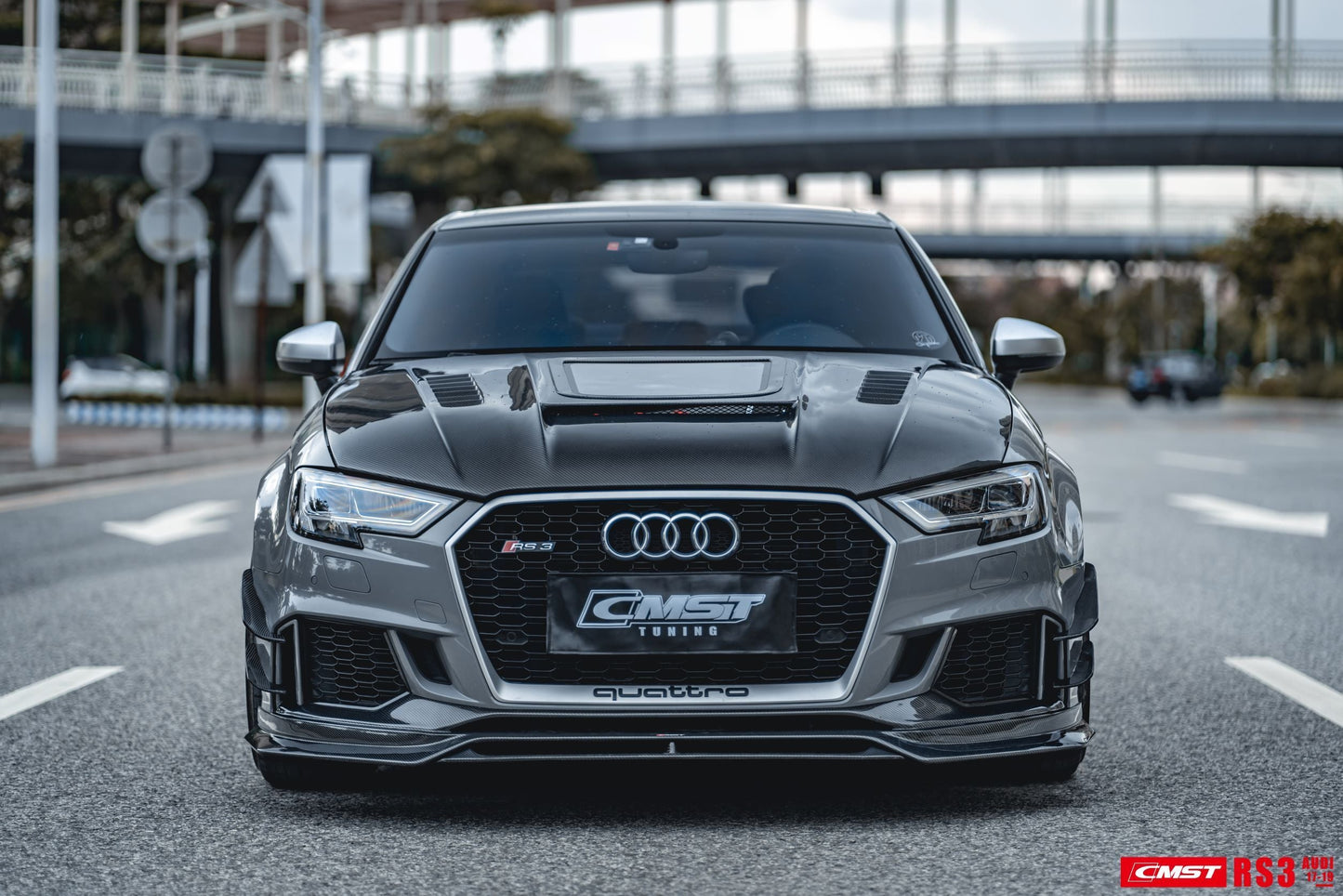 CMST Tuning Carbon Fiber Front Bumper Canards for Audi RS3 2018-2020
