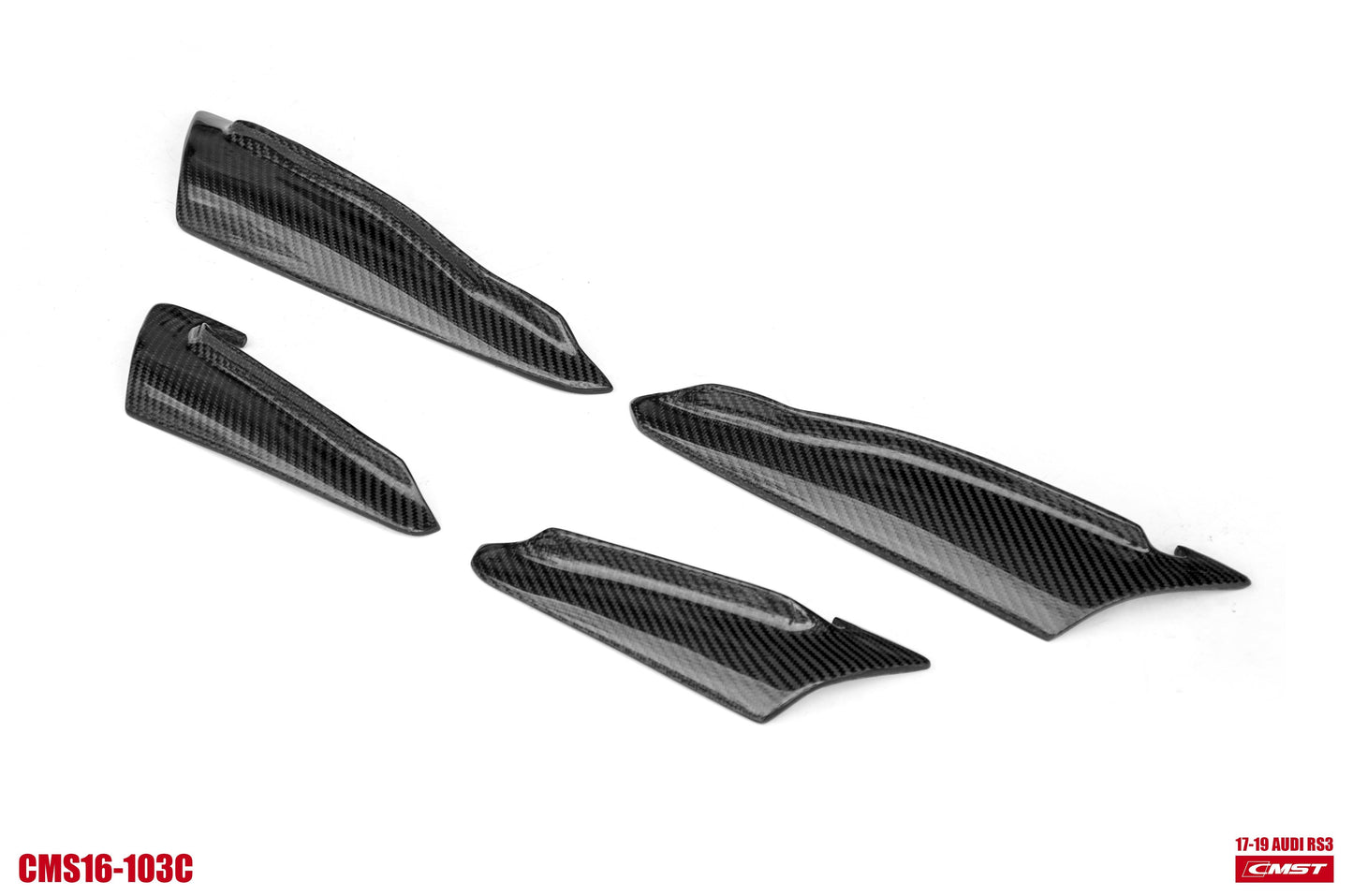 CMST Tuning Carbon Fiber Front Bumper Canards for Audi RS3 2018-2020