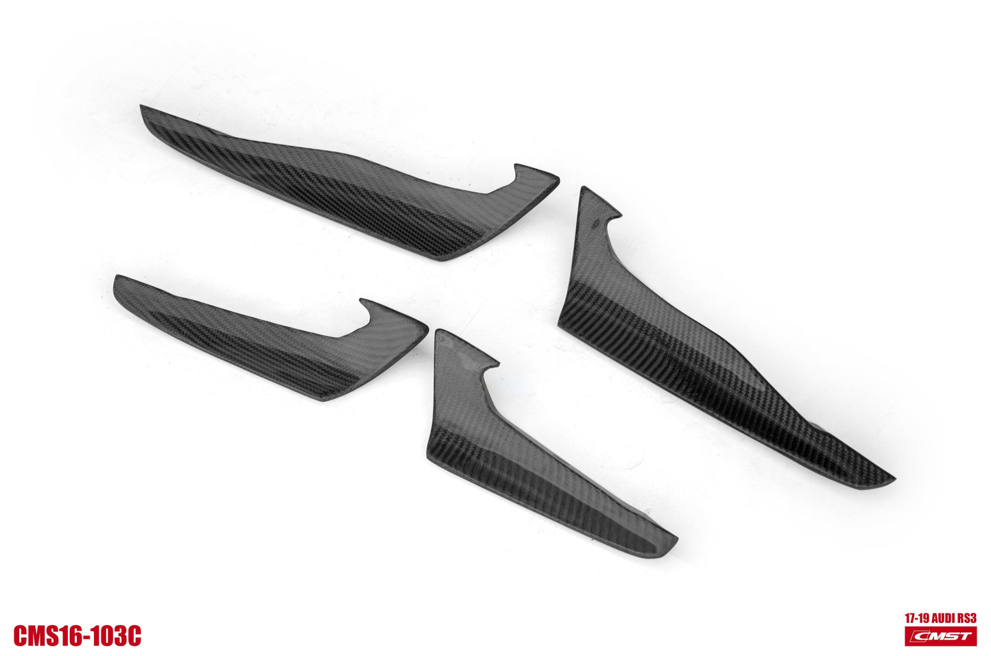 CMST Tuning Carbon Fiber Front Bumper Canards for Audi RS3 2018-2020