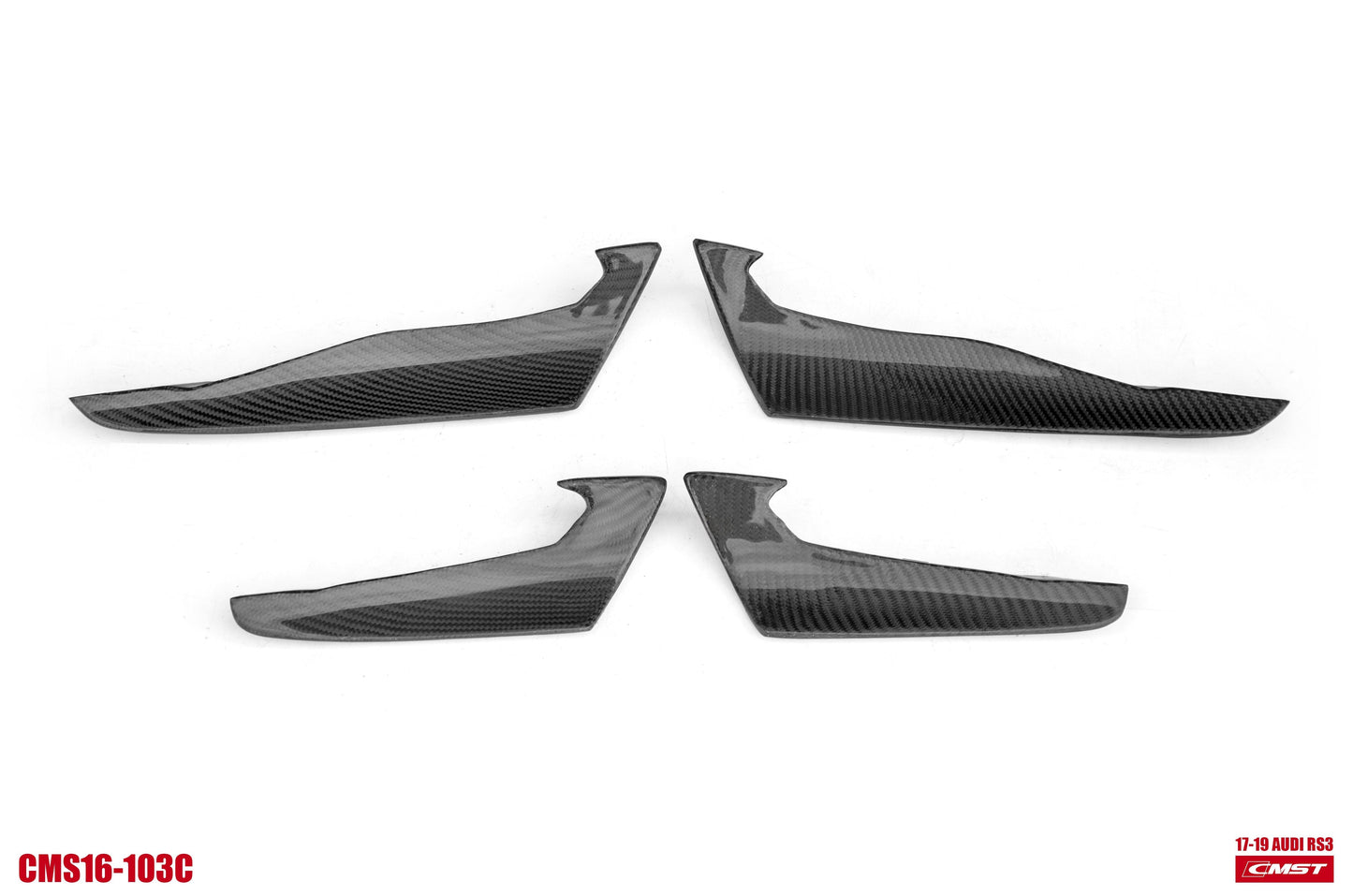 CMST Tuning Carbon Fiber Front Bumper Canards for Audi RS3 2018-2020
