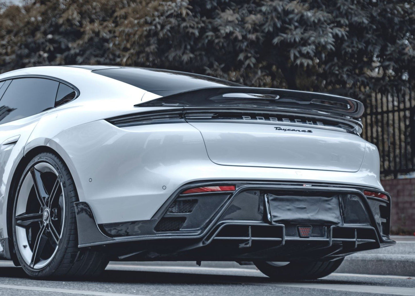 CMST Tuning Carbon Fiber Rear Diffuser & Canards for Porsche Taycan Base & 4S