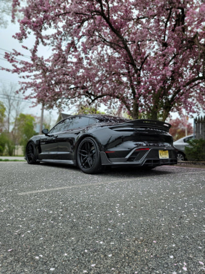 CMST Tuning Carbon Fiber Rear Diffuser & Canards for Porsche Taycan Base & 4S