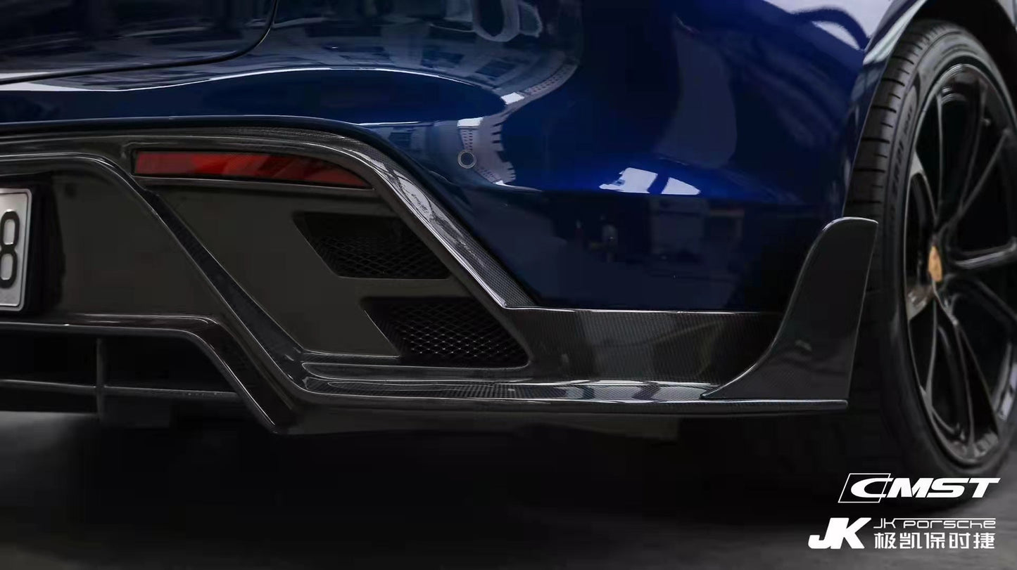 CMST Tuning Carbon Fiber Rear Diffuser & Canards for Porsche Taycan Base & 4S
