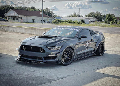 CMST Tuning Carbon Fiber Glass Transparent Hood Stage 2 ( Raised 2 inches ) for Ford Mustang S550.1 2015- 2017