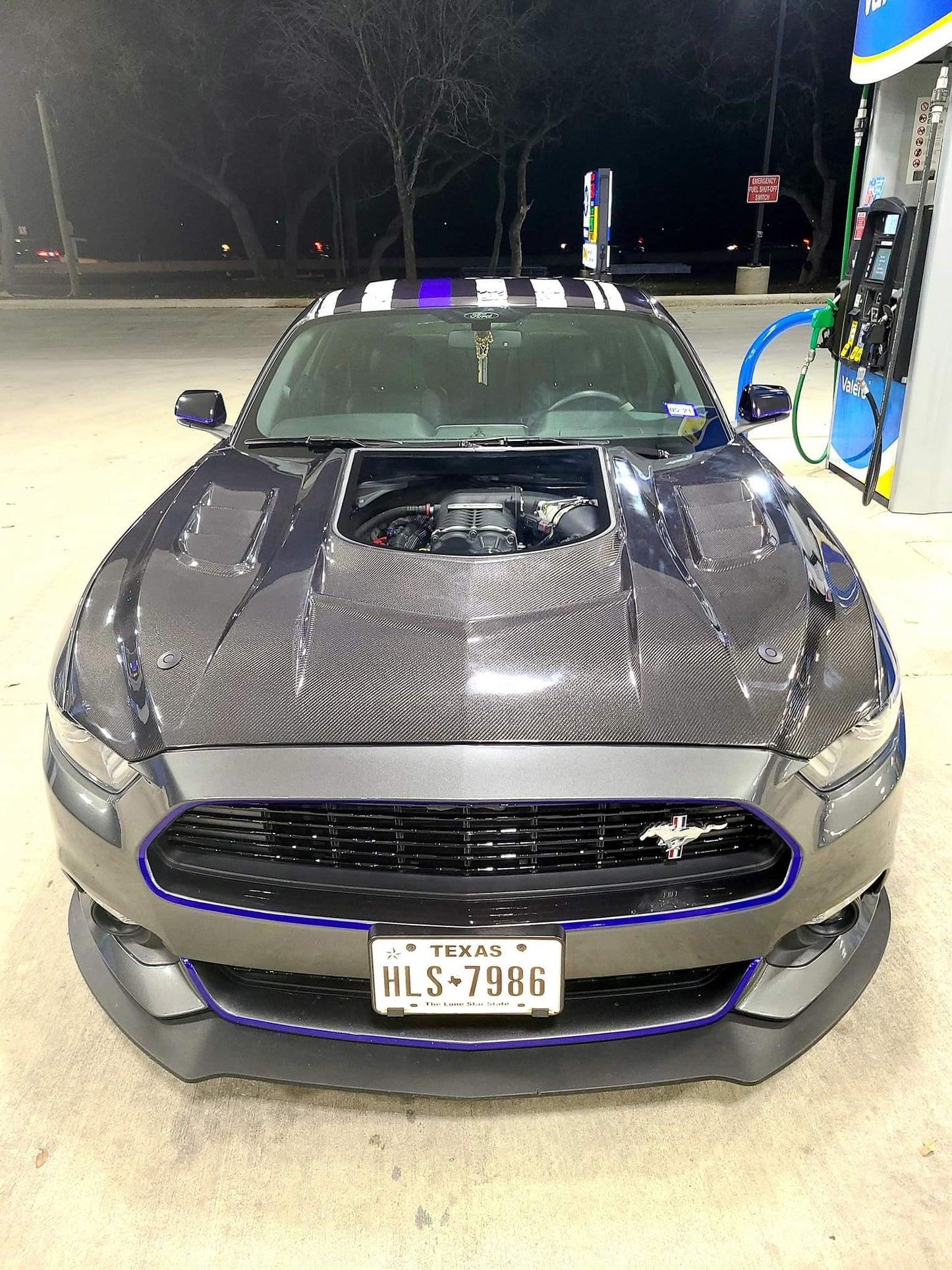 CMST Tuning Carbon Fiber Glass Transparent Hood Stage 2 ( Raised 2 inches ) for Ford Mustang S550.1 2015- 2017