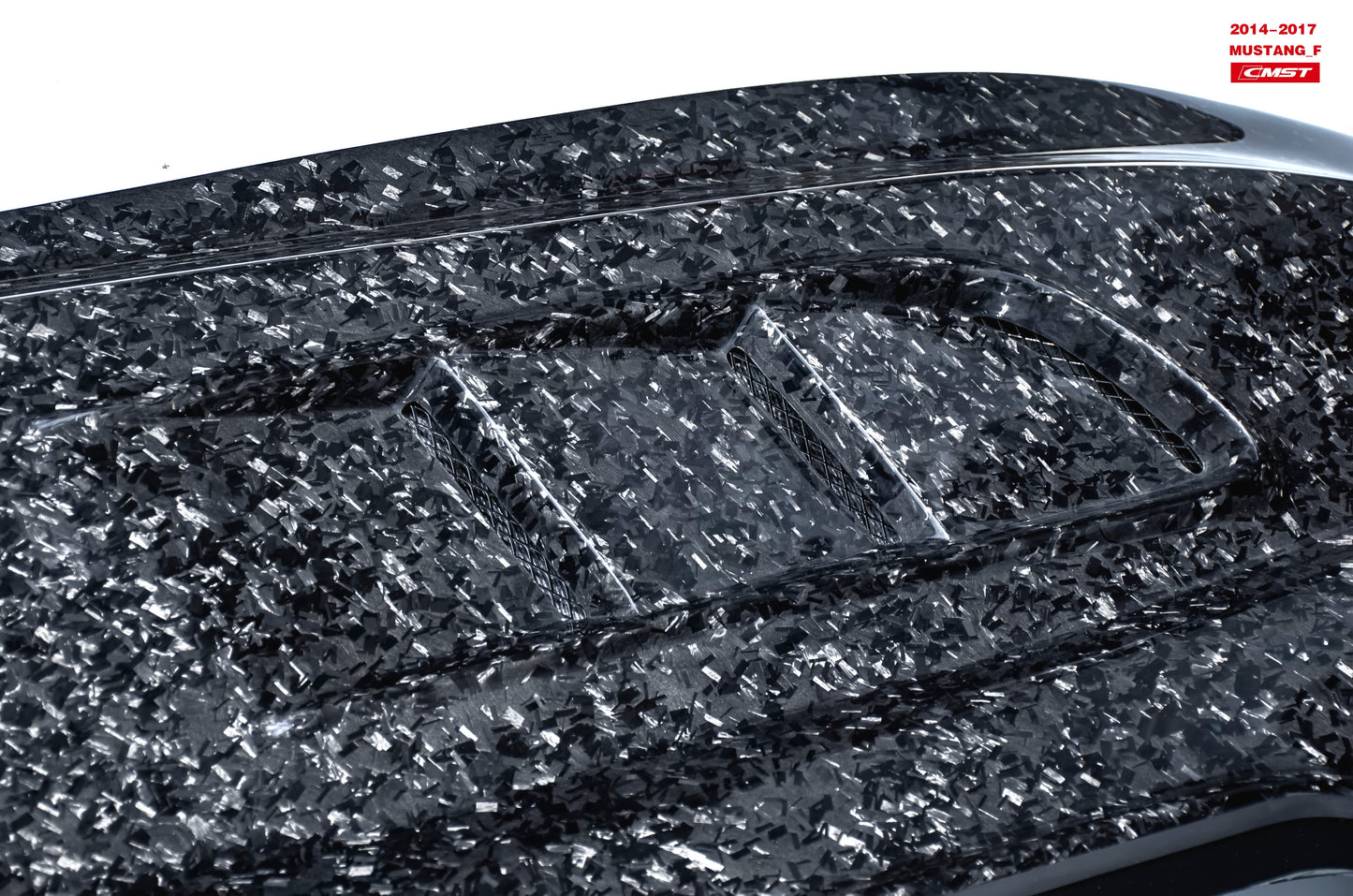 CMST Tuning Carbon Fiber Glass Transparent Hood Stage 2 ( Raised 2 inches ) for Ford Mustang S550.1 2015- 2017