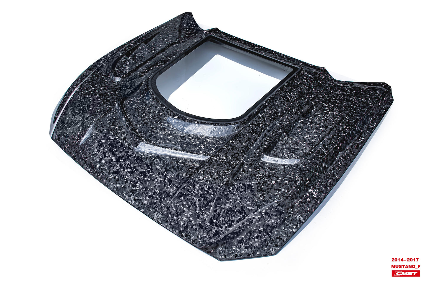 CMST Tuning Carbon Fiber Glass Transparent Hood Stage 2 ( Raised 2 inches ) for Ford Mustang S550.1 2015- 2017