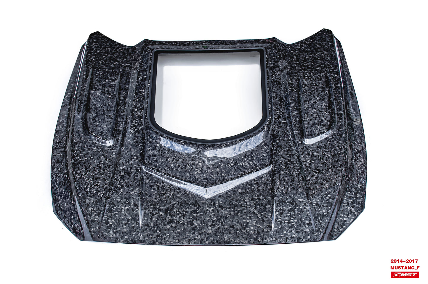 CMST Tuning Carbon Fiber Glass Transparent Hood Stage 2 ( Raised 2 inches ) for Ford Mustang S550.1 2015- 2017