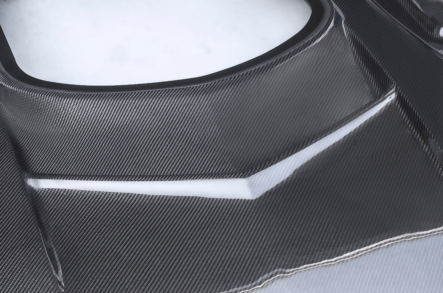 CMST Tuning Carbon Fiber Glass Transparent Hood Stage 2 ( Raised 2 inches ) for Ford Mustang S550.1 2015- 2017
