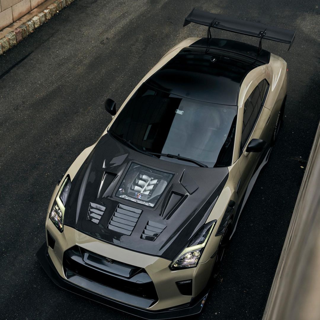 CMST Tuning Carbon Fiber Glass Transparent Hood Ver.2 For Nissan GTR GT-R R35 2017-2022