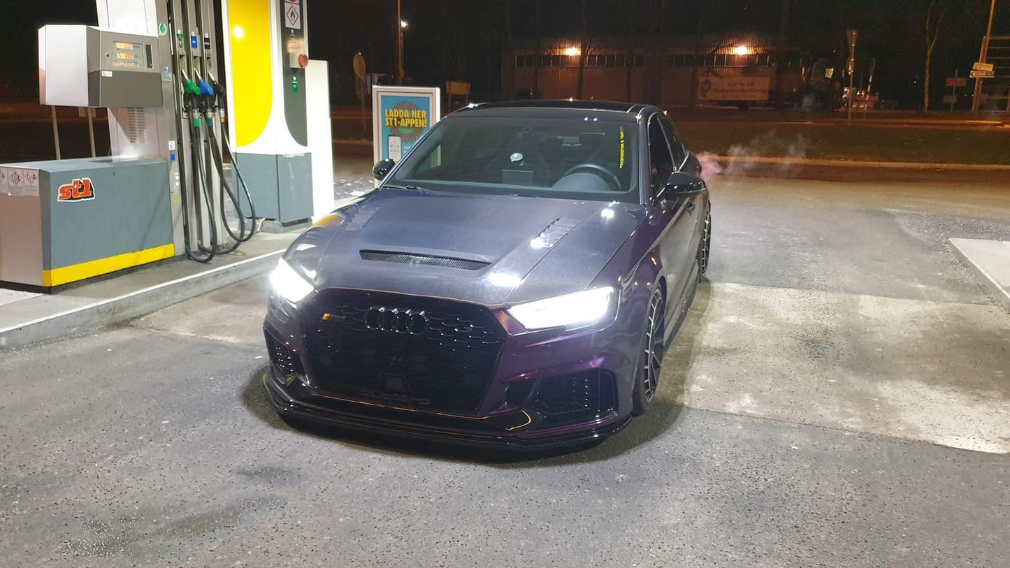 CMST Tuning Carbon Fiber Hood Bonnet Ver.2 for Audi RS3 A3 A3 S Line 2014-2020 Sedan
