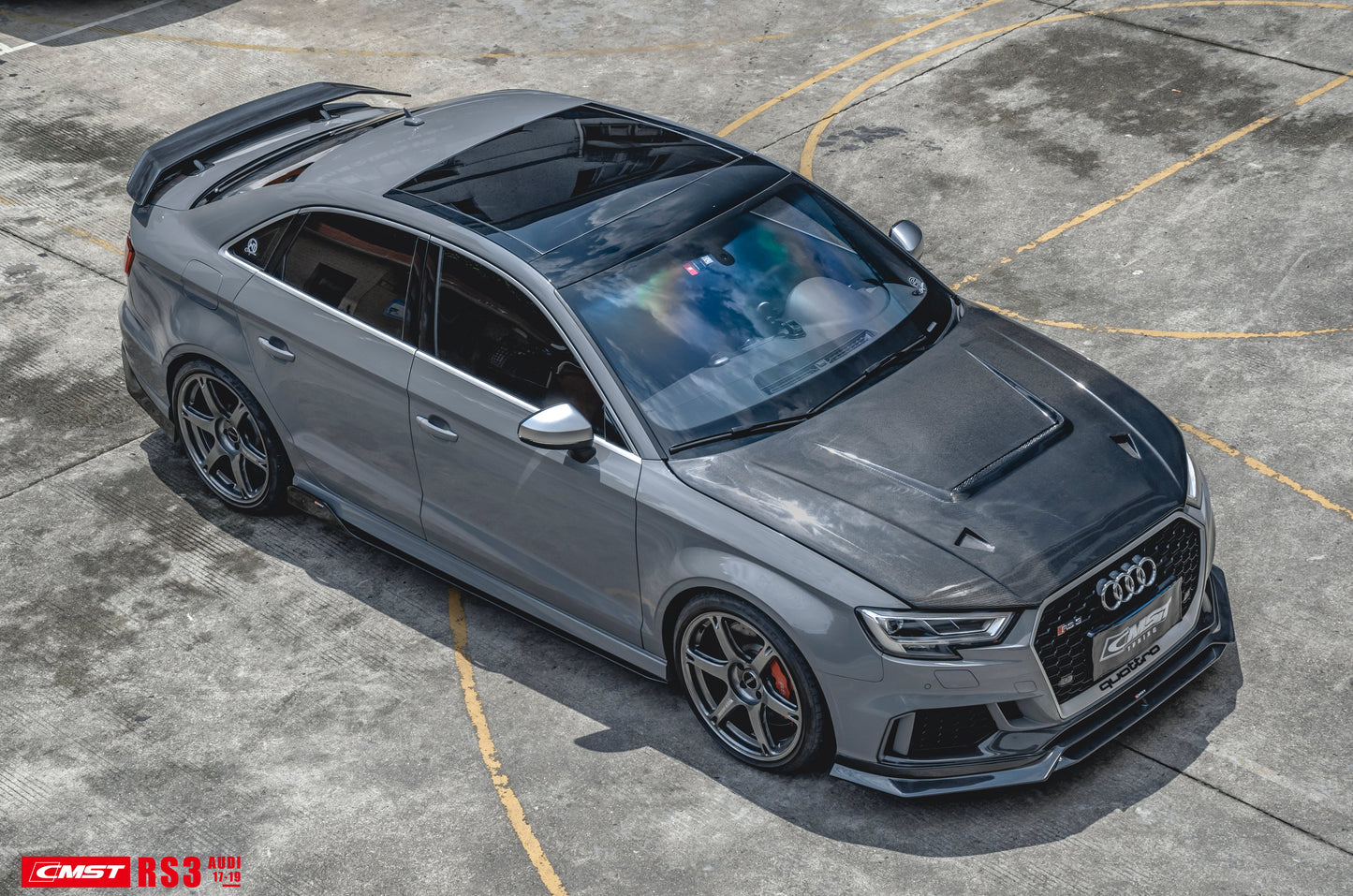 CMST Tuning Carbon Fiber Hood Bonnet Ver.4 for Audi RS3 2018-2020 & 2014-2020 A3 & A3 S Line & S3