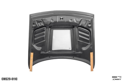 CMST Tuning Carbon Fiber Glass Clearview Hood Bonnet for Dodge Challenger 2008-ON
