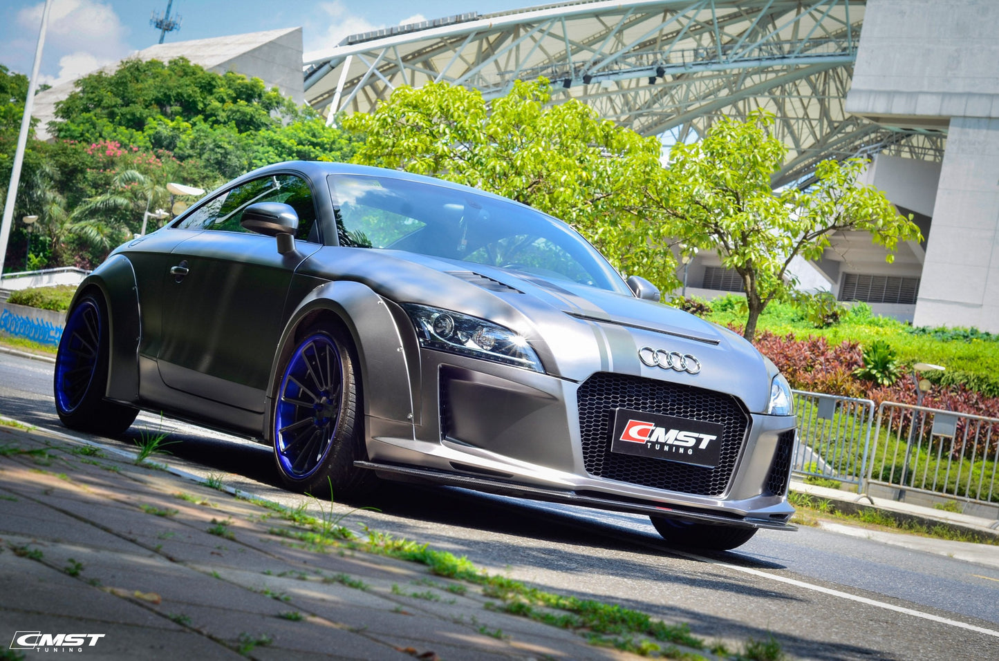 CMST Tuning Carbon Fiber Front Bumper & Front Lip For Audi TT TTS MK2 8J 2011-2015