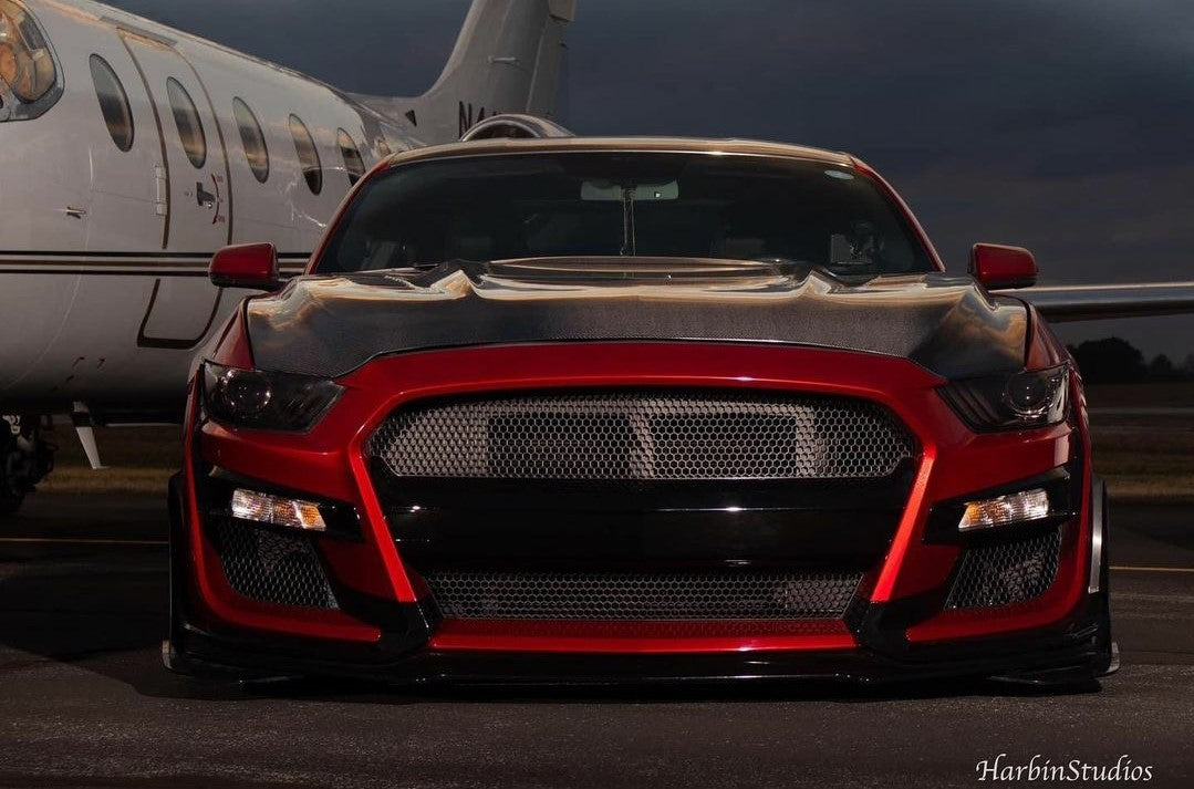 CMST Tuning Carbon Fiber Glass Transparent Hood for Ford Mustang S550.1 2015- 2017