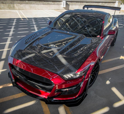 CMST Tuning Carbon Fiber Glass Transparent Hood for Ford Mustang S550.1 2015- 2017