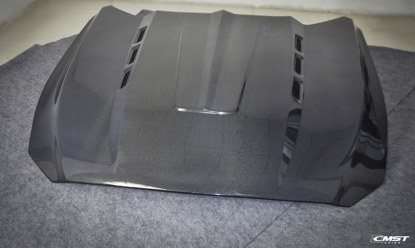 CMST Tuning Carbon Fiber Hood Ver.2 for Ford Mustang S550.1 2015-2017