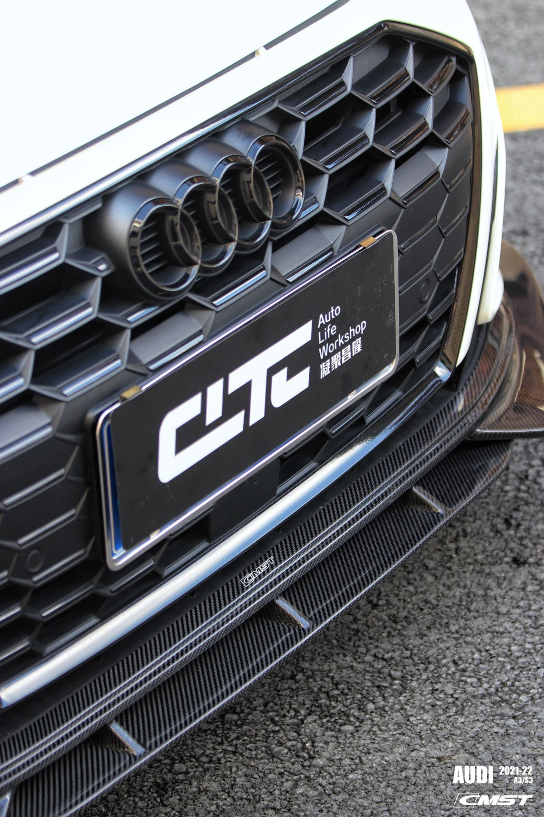 CMST Tuning Carbon Fiber Front Lip Splitter for Audi S3 A3 8Y 2021-ON
