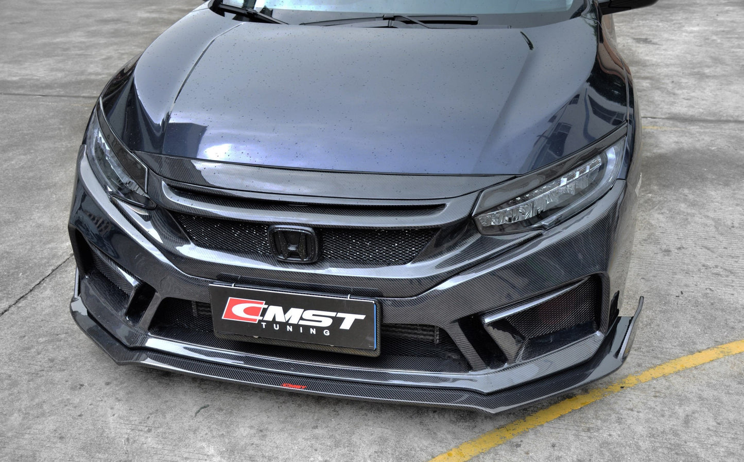 CMST Carbon Fiber Front Bumper & Front Lip for Tuning Honda Honda 10th Gen Civic