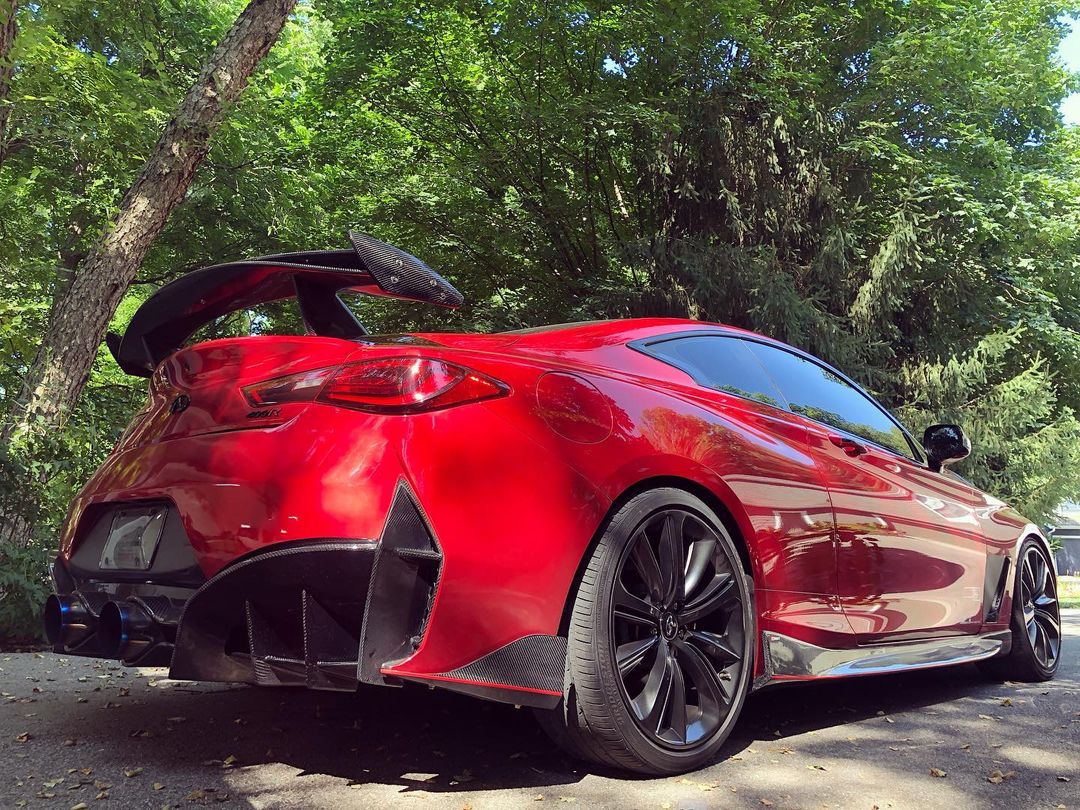 CMST Tuning Carbon Fiber Rear Bumper & Diffuser for Infiniti Q60 to Project Black S concept 2017-2022