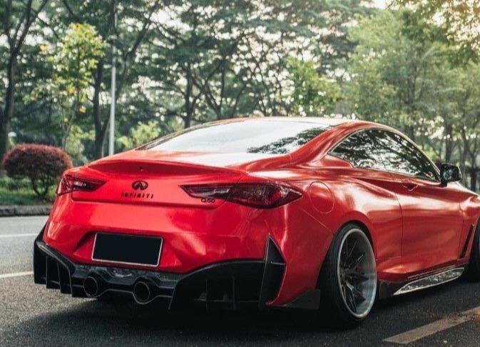 CMST Tuning Carbon Fiber Rear Bumper & Diffuser for Infiniti Q60 to Project Black S concept 2017-2022