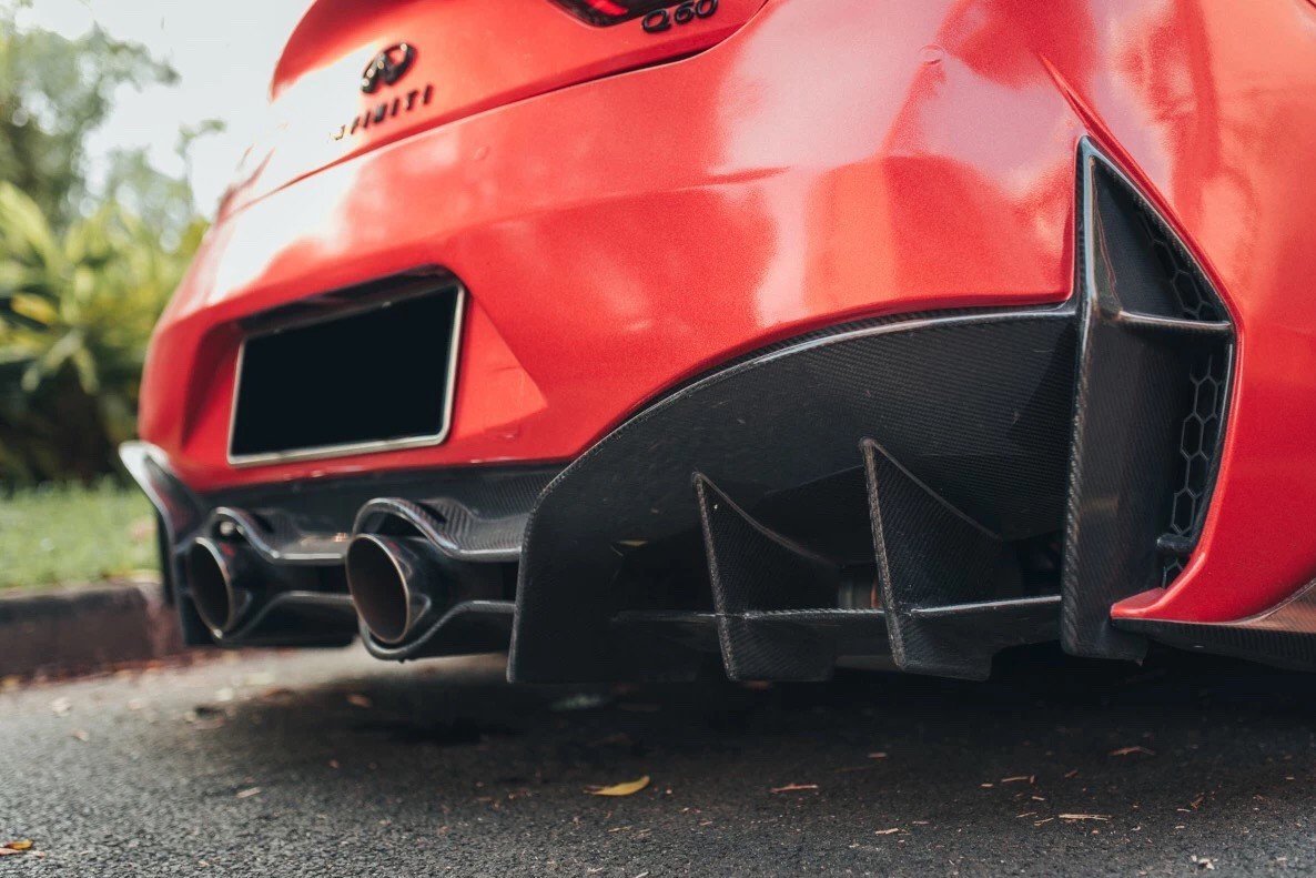 CMST Tuning Carbon Fiber Rear Bumper & Diffuser for Infiniti Q60 to Project Black S concept 2017-2022