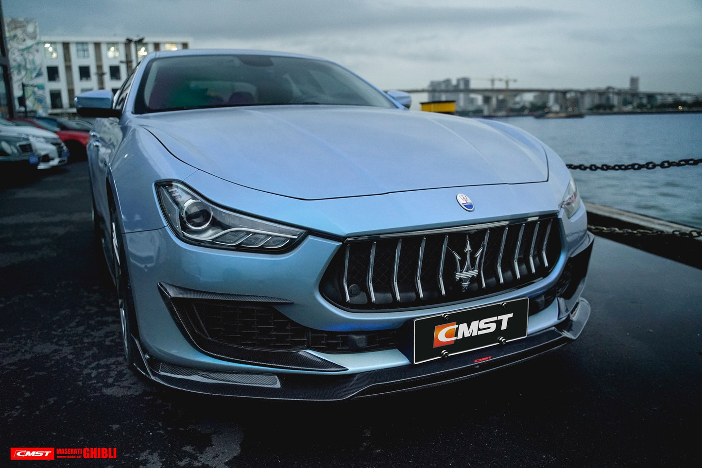 CMST Tuning Carbon Fiber Front Lip for Maserati Ghibli 2018-ON