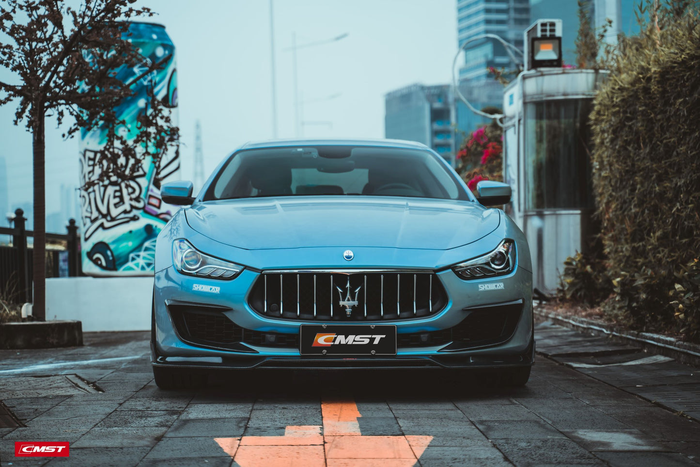 CMST Tuning Carbon Fiber Front Lip for Maserati Ghibli 2018-ON