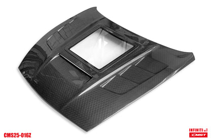 CMST Tuning Carbon Fiber Hood with Tempered Glass for Nissan 370Z Z34 Fairlady Z
