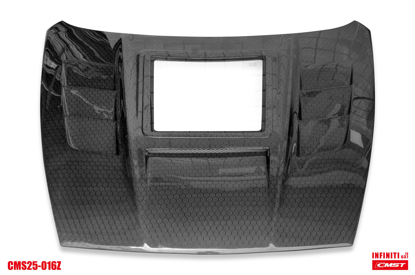 CMST Tuning Carbon Fiber Hood with Tempered Glass for Nissan 370Z Z34 Fairlady Z