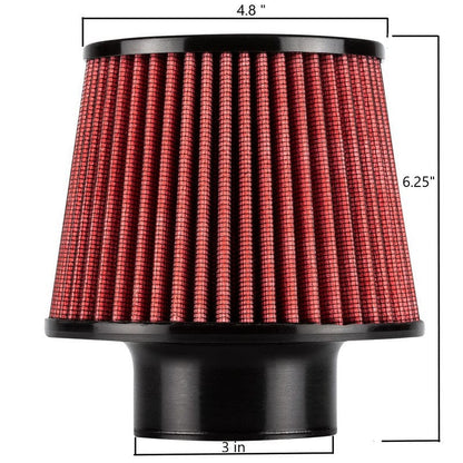 DC Sports 3" Replacement Air Filter 6.25" Tall