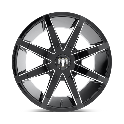 Set of 4: DUB S109 Push Wheel, 20x8.5 +35 Offset 5x114.3/5x120, Gloss Black Milled - S109208552+35