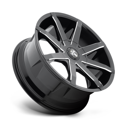Set of 4: DUB S109 Push Wheel, 20x8.5 +35 Offset 5x114.3/5x120, Gloss Black Milled - S109208552+35