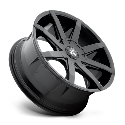 Set of 4: DUB S110 Push Wheel, 22x9.5 +15 Offset 5x115/5x120.65, Gloss Black - S110229506+15