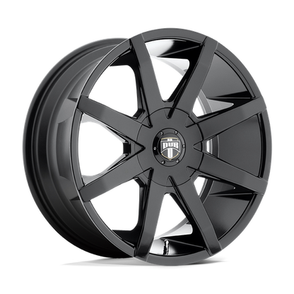 Set of 4: DUB S110 Push Wheel, 20x8.5 +45 Offset 5x108/5x114.3, Gloss Black - S110208502+45