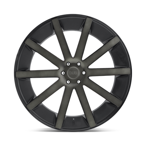 Set of 4: DUB S121 Shot Calla Wheel, 22x9.5 +20 Offset 6x139.7, Matte Black Double Dark Tint - S121229584+20