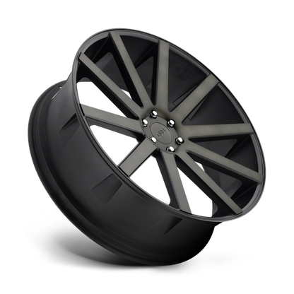 DUB S121 Shot Calla Wheel, 22x10.5 +35 Offset 5x127, Matte Black Double Dark Tint - S121220575+35