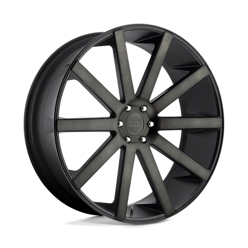 DUB S121 Shot Calla Wheel, 22x9.5 +20 Offset 6x139.7, Matte Black Double Dark Tint - S121229584+20