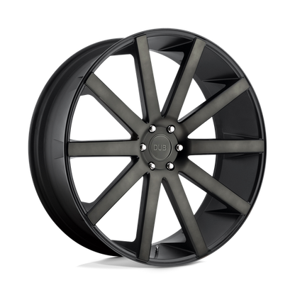 DUB S121 Shot Calla Wheel, 22x9.5 +20 Offset 6x139.7, Matte Black Double Dark Tint - S121229584+20