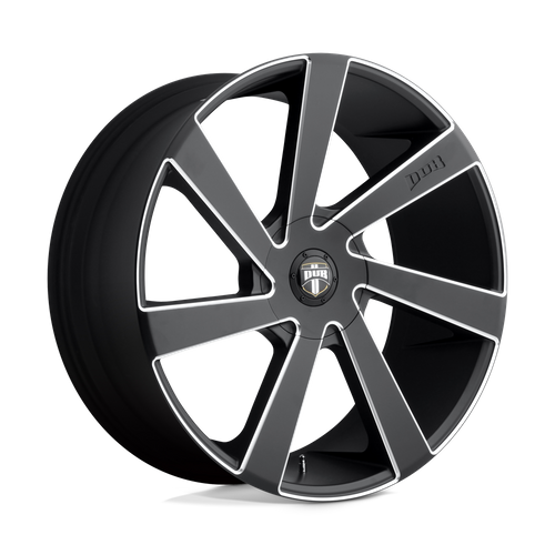 Set of 4: DUB S133 Directa Wheel, 22x9.5 +15 Offset 5x115/5x120.65, Matte Black Milled - S133229506+15