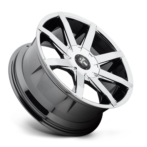 Set of 4: DUB S201 Push Wheel, 22x9.5 +25 Offset 6x135/6x139.7, Chrome Plated - S201229597+25