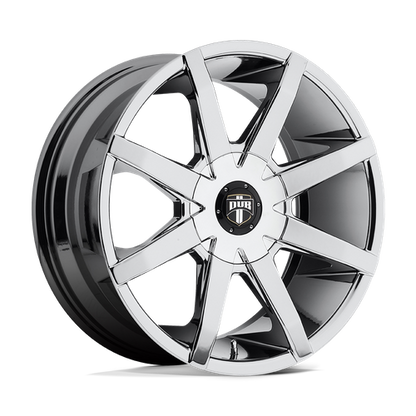 Set of 4: DUB S201 Push Wheel, 22x9.5 +25 Offset 6x135/6x139.7, Chrome Plated - S201229597+25