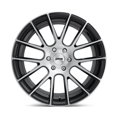 Set of 4: DUB S206 Luxe Wheel, 22x9.5 +20 Offset 6x139.7, Gloss Black Brushed - S206229577+20