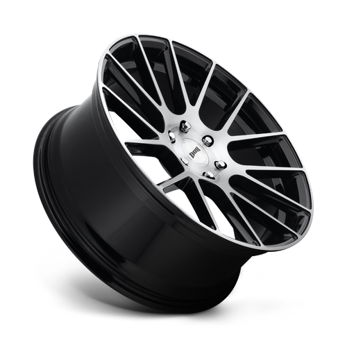 Set of 4: DUB S206 Luxe Wheel, 22x9.5 +20 Offset 6x139.7, Gloss Black Brushed - S206229577+20