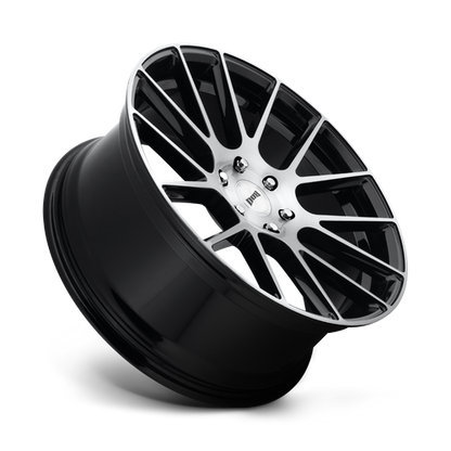 Set of 4: DUB S206 Luxe Wheel, 22x9.5 +20 Offset 6x139.7, Gloss Black Brushed - S206229577+20