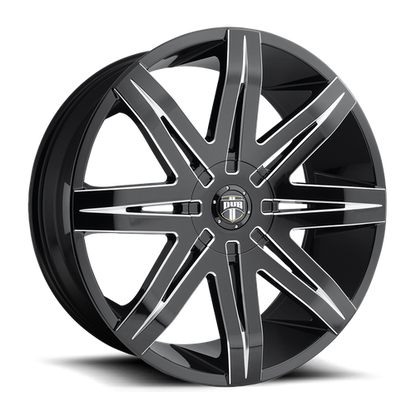 DUB S227 STACKS GLOSS BLACK MILLED