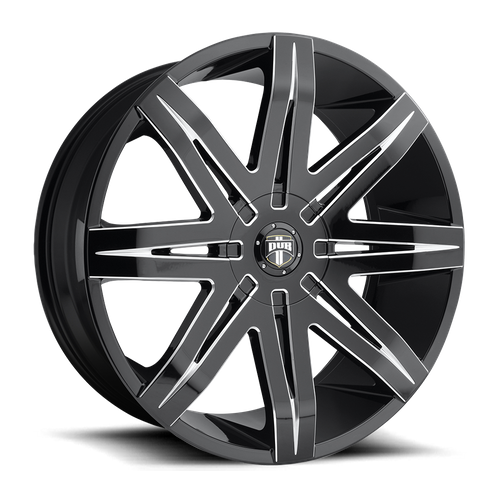 DUB S227 STACKS GLOSS BLACK MILLED